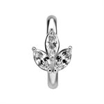 Anneau de nombril clicker en CoCr avec marquise