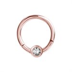 24k rose gold plated jewelled clicker