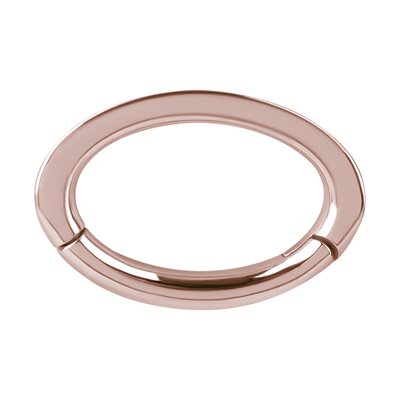 Anneau de nombril clicker ovale en CoCr plaqué or rose 18k Anneau de nombril clicker ovale en CoCr plaqué or rose 18k