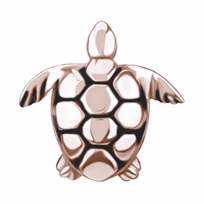Attache interne plaquée or rose 24k en forme de tortue de mer Attache interne plaquée or rose 24k en forme de tortue de mer