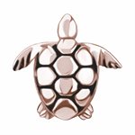 Attache interne plaquée or rose 24k en forme de tortue de mer