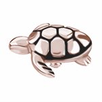 Attache interne plaquée or rose 24k en forme de tortue de mer