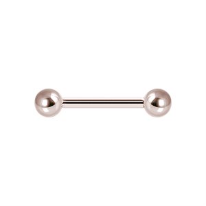 24k rose gold plated steel micro barbell