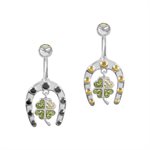 Navel banana with silver horseshoe and clover