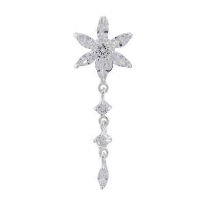Reverse navel banana with silver flower