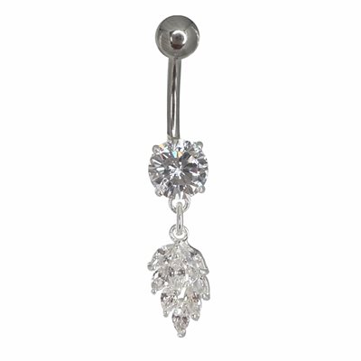 Navel banana with silver leaf
