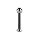 Titanium internal labret with ball