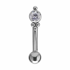 Titanium internal cluster banana with premium zirconia