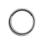 Anneau clicker segment en or blanc 18k avec pierres griffées